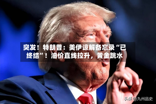 突发！特朗普：美伊谅解备忘录“已终结”！油价直线拉升，黄金跳水-第2张图片