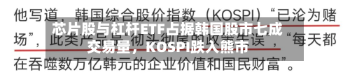 芯片股与杠杆ETF占据韩国股市七成交易量，KOSPI跌入熊市-第2张图片