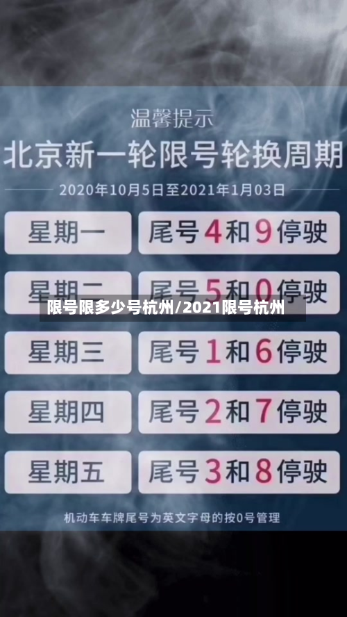 限号限多少号杭州/2021限号杭州-第2张图片