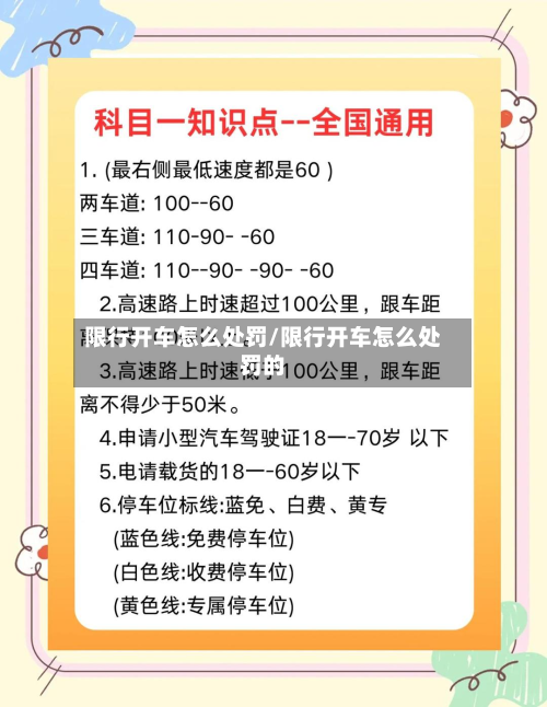 限行开车怎么处罚/限行开车怎么处罚的
