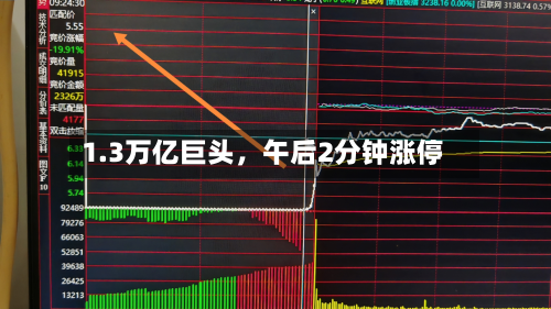 1.3万亿巨头，午后2分钟涨停-第1张图片