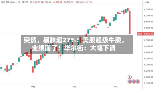 突然，暴跌超27%！美股超级牛股	，业绩崩了！华尔街：大幅下调-第1张图片