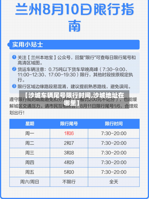 【沙城车辆尾号限行时间,沙城地址在哪里】-第2张图片
