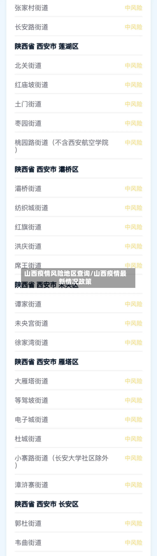 山西疫情风险地区查询/山西疫情最新情况政策