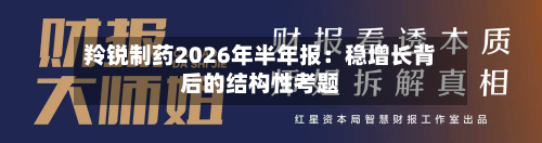 羚锐制药2026年半年报:稳增长背后的结构性考题-第1张图片