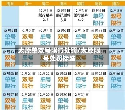 太原单双号限行处罚/太原限号处罚标准