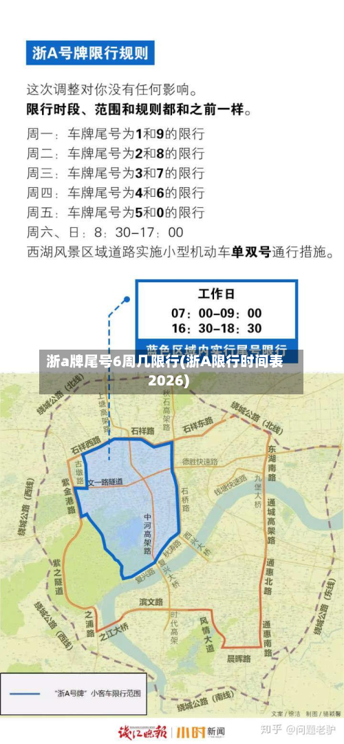 浙a牌尾号6周几限行(浙A限行时间表2026)