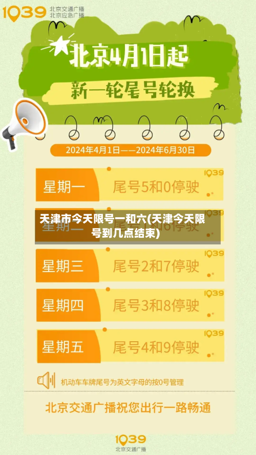 天津市今天限号一和六(天津今天限号到几点结束)-第2张图片
