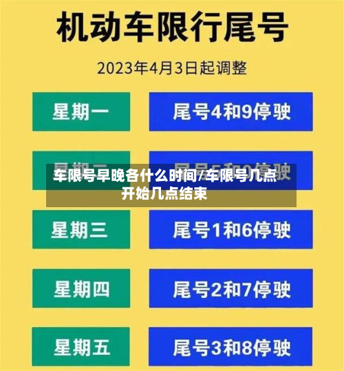 车限号早晚各什么时间/车限号几点开始几点结束